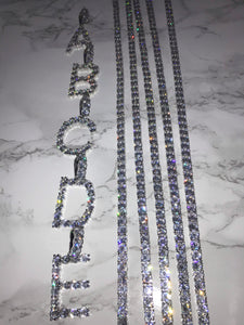 Silver Initial Pendent Tennis Chain Letter B VVS Necklace Womens Silver Cubic Zirconia Icy Bae Icy Szn UK Worldwide Shipping Kylie Jenner Kim Kardashian Jewellery