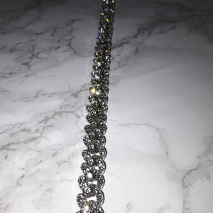 Silver Gold Cuban Link Choker VVS Bracelet Necklace Womens Cubic Zirconia Icy Bae Icy Szn UK Worldwide Shipping Kylie Jenner Kim Kardashian Jewellery