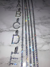 Load image into Gallery viewer, Silver Initial Pendent Tennis Chain Letter C VVS Necklace Womens Silver Cubic Zirconia Icy Bae Icy Szn UK Worldwide Shipping Kylie Jenner Kim Kardashian Jewellery

